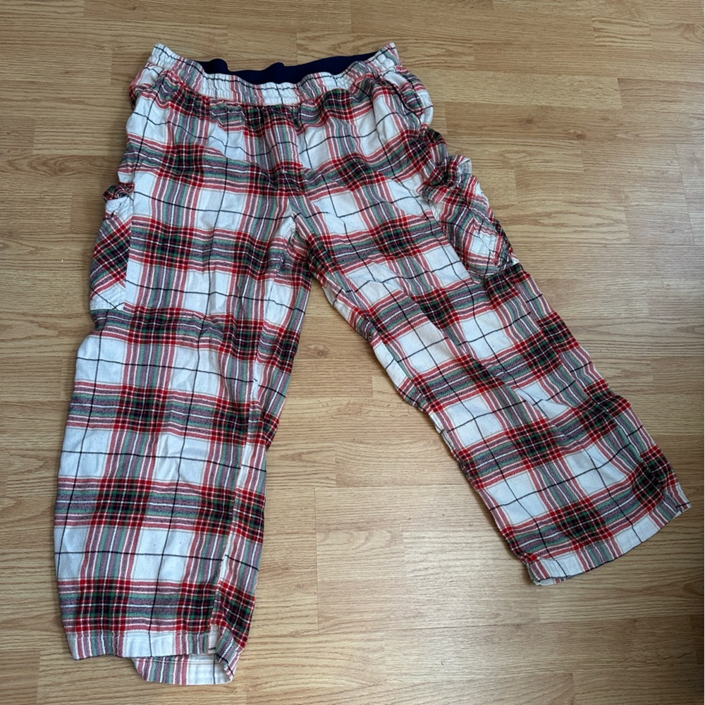 Aerie Red and White Plaid Pajama Pants